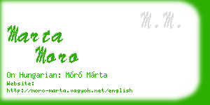marta moro business card